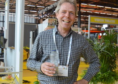 Egon Janssen (TNO) travelled every day from Delft to GreenTech by recumbent bike, so he deserved some fresh water.